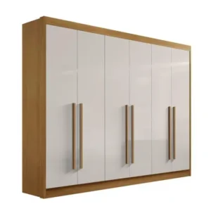Guarda roupa Ddoro Athos 6portas - Cinamomo / Off White