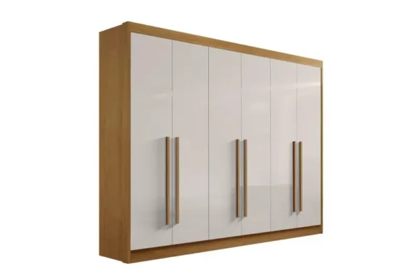 Guarda roupa Ddoro Athos 6portas - Cinamomo / Off White