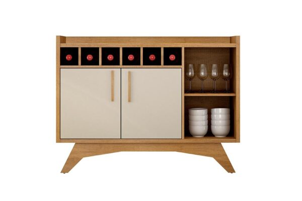 Buffet aparador Valdemoveis Clara - Cinamomo / Off White
