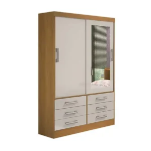 Guarda Roupa Ddoro Meridian Plus 2portas - Cinamomo / Off  White