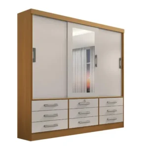 Guarda roupa Ddoro Meridian Plus 3portas - Cinamomo / Off White