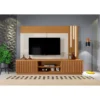 Painel com Rack Mavaular Arezzo - Naturalle / Off White