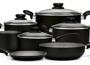 Conjunto de panelas Panelux Maximum Stone 7 peças - Preto