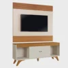 Painel com Rack Mavaular Sevilha - Naturalle / Off White