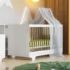 Dormitório Tigus Baby Flocos Berço Life c/ Colchão - Branco