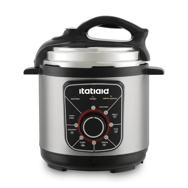 Panela de pressão elétrica Itatiaia Essencial 5L 127v – Preta / Inox