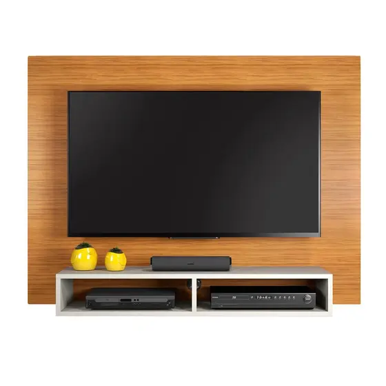 PAINEL NOTAVEL EROS FREIJO TREND/ OFF WHITE + KIT SUPORTE TV