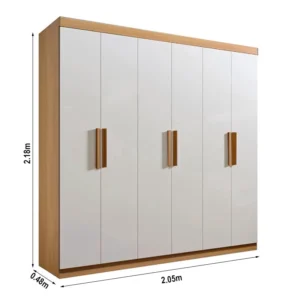 Guarda roupa Ddoro Colibri 6portas - Cinamomo / Off White